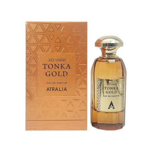 אטרליה טונקה גולד - Atralia Tonka Gold 100ml E.D.P - בושם יוניסקס מקורי - בקבוק ואריזה