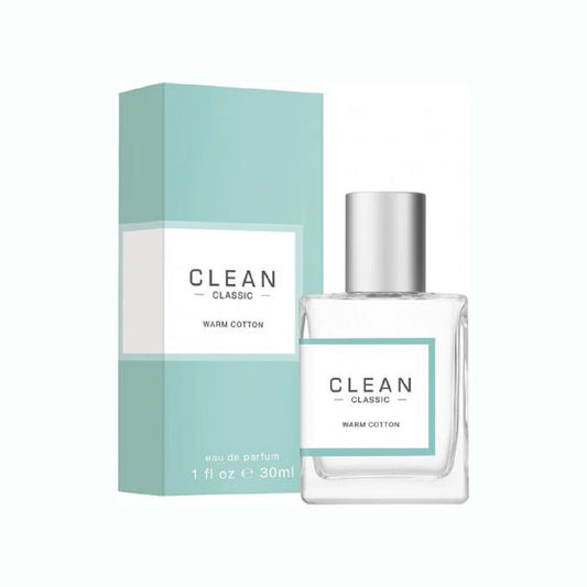 קלין קלאסיק ווארם קוטון - Clean Classic Warm Cotton 30ml E.D.P - בושם יוניסקס מקורי - בקבוק ואריזה
