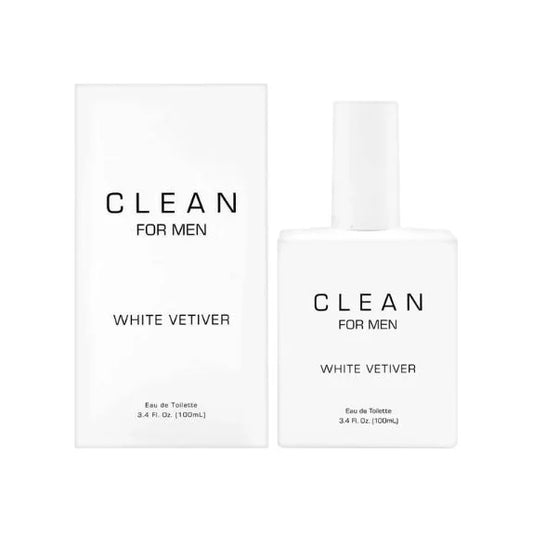 קלין ווייט וטיבר - Clean White Vetiver 100ml E.D.T - בושם לגבר מקורי - בקבוק ואריזה