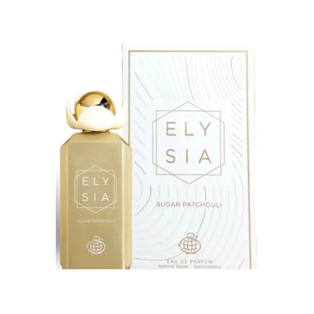 פרגרנס וורלד אליסיה שוגר פצ'ולי - Fragrance World Elysia Sugar Patchouli 100ml E.D.P - בושם יוניסקס מקורי - בקבוק ואריזה