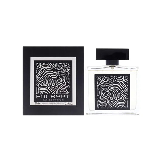 פרגרנס וורלד אנקריפט - Fragrance World Encrypt 85ml E.D.P - בושם לגבר מקורי - בקבוק ואריזה