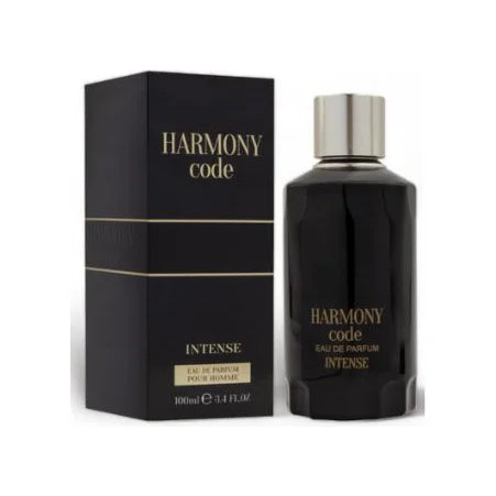 פרגרנס וורלד הרמוני קוד אינטנס - Fragrance World Harmony Code Intense 100ml E.D.P - בושם לגבר מקורי - בקבוק ואריזה