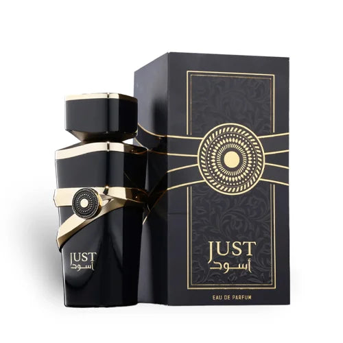 פרגרנס וורלד ג'אסט אסוואד - Fragrance World Just Aswad 100ml E.D.P - בושם לגבר מקורי - בקבוק ואריזה