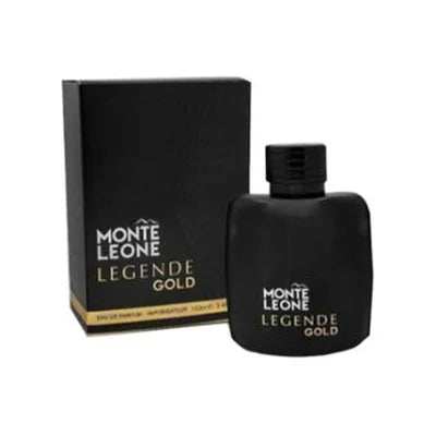 פרגרנס וורלד מונטה ליאונה לג'נד גולד - Fragrance World Monte Leone Legende Gold 100ml E.D.P - בושם לגבר מקורי - בקבוק ואריזה