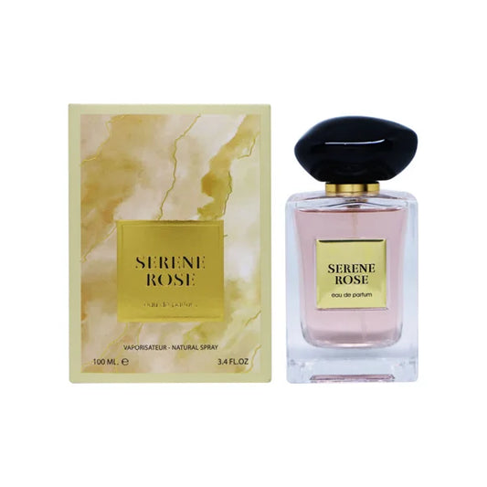 פרגרנס וורלד סרין רוז - Fragrance World Serene Rose 100ml E.D.P - בושם לאישה מקורי - בקבוק ואריזה
