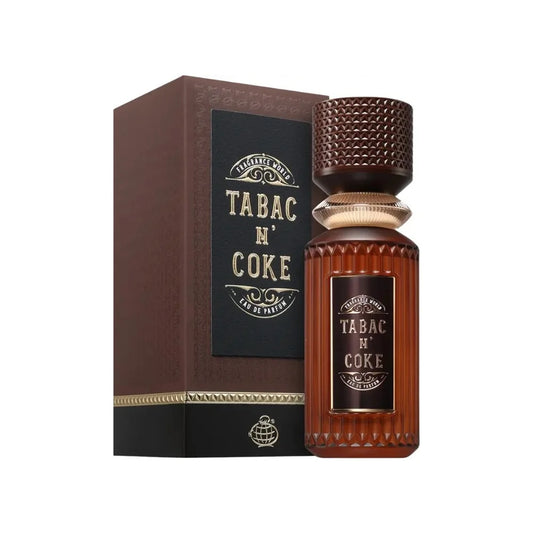 פרגרנס וורלד טבק אנד קוק - Fragrance World Tabac N' Coke 100ml E.D.P - בושם יוניסקס מקורי - בקבוק ואריזה