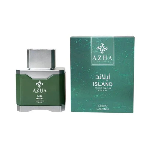 אזהה איילנד - Azha Island 100ml E.D.P - בושם לגבר מקורי - בקבוק ואריזה