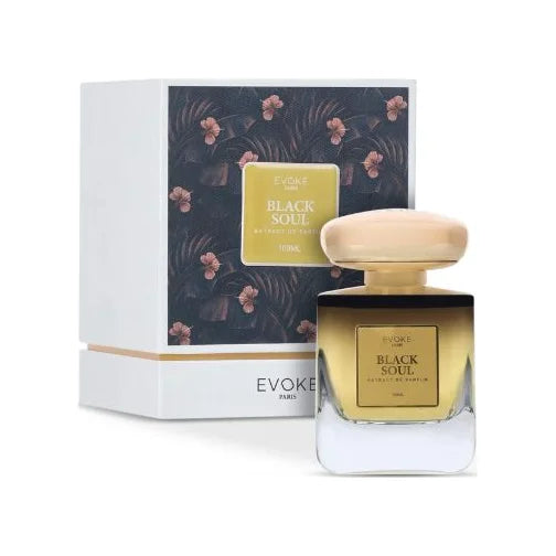 איווק בלאק סול - Evoke - Black Soul Extract De Parfum 100ml - בושם יוניסקס מקורי - בקבוק ואריזה