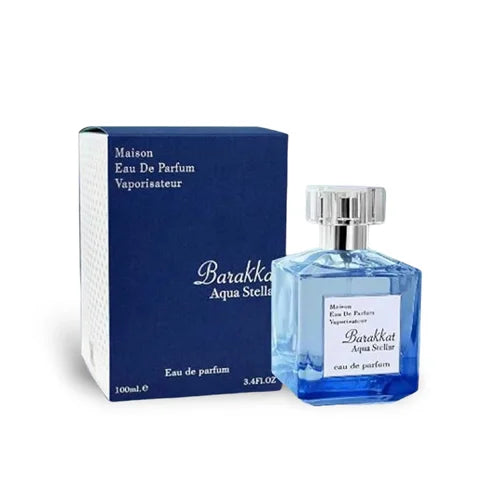 פרגרנס וורלד ברקאת אקווה סטלר - Fragrance World Barakkat Aqua Stellar 100ml E.D.P - בושם יוניסקס מקורי - בקבוק ואריזה