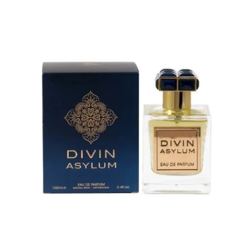 פרגרנס וורלד דיוין אסיילום - Fragrance World Divin Asylum 100ml E.D.P - בושם לגבר מקורי - בקבוק ואריזה