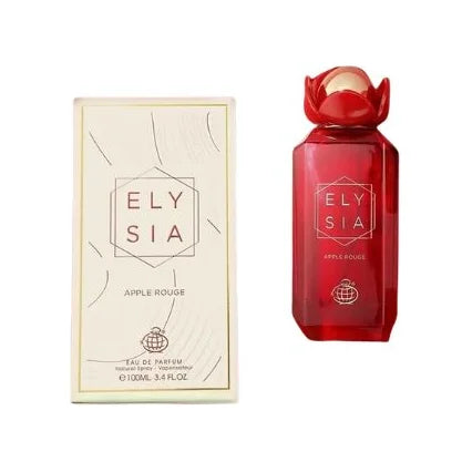 פרגרנס וורלד אליסיה אפל רוז' - Fragrance World Elysia Apple Rouge 100ml E.D.P - בושם לאישה מקורי - בקבוק ואריזה