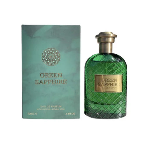 פרגרנס וורלד גרין סאפיר - Fragrance World Green Sapphire 100ml E.D.P - בושם לגבר מקורי - בקבוק ואריזה