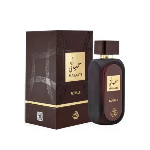 פרגרנס וורלד חיאתי רויאל - Fragrance World Hayaati Royale 100ml E.D.P - בושם יוניסקס מקורי - בקבוק ואריזה