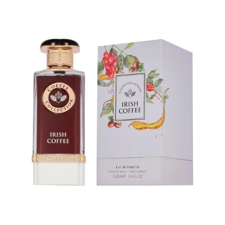 פרגרנס וורלד אייריש קופי - Fragrance World Irish Coffee 100ml E.D.P - בושם יוניסקס מקורי - בקבוק ואריזה