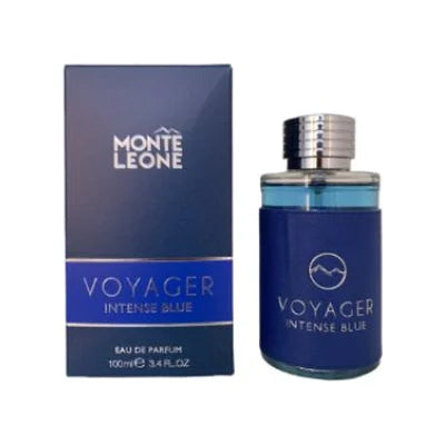 פרגרנס וורלד מונטה לאונה וויאג'ר אינטנס בלו - Fragrance World Monte Leone Voyager Intense Blue 100ml E.D.P - בושם לגבר מקורי - בקבוק ואריזה
