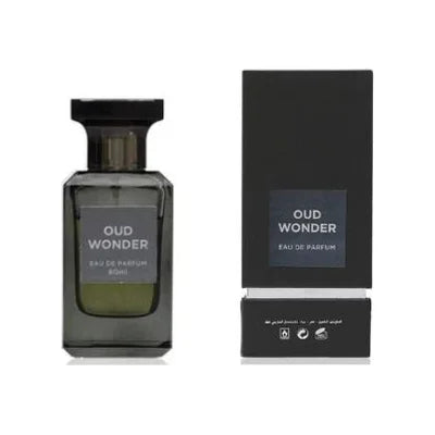 פרגרנס וורלד אוד וונדר - Fragrance World Oud Wonder 80ml E.D.P - בושם יוניסקס מקורי - בקבוק ואריזה