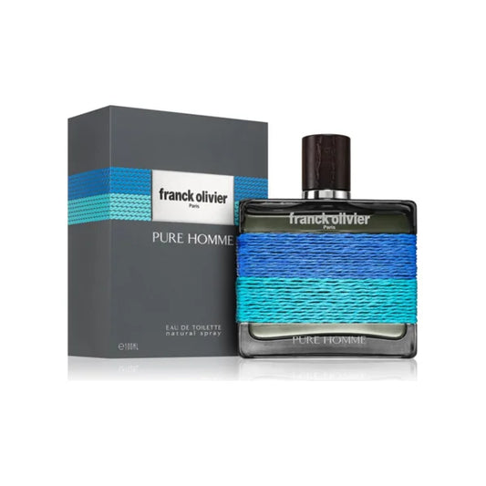 פרנק אוליבייה פיור הום - Franck Olivier Pure Homme 100ml E.D.T - בושם לגבר מקורי - בקבוק ואריזה