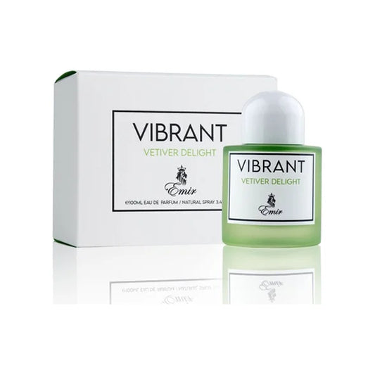 פריז קורנר אמיר ויברנט וטיבר דילייט - Paris Corner Emir Vibrant Vetiver Delight 100ml E.D.P - בושם יוניסקס מקורי - בקבוק ואריזה