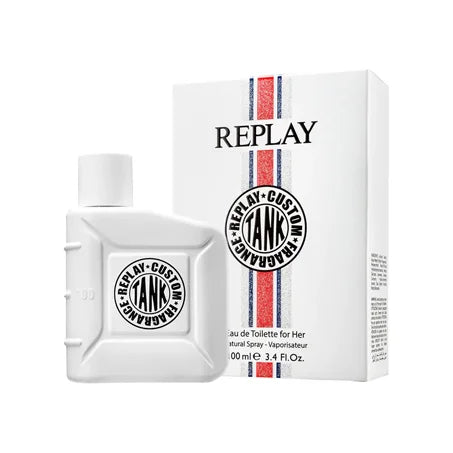 רפליי טנק קאסטום פור הר - Replay Tank Custom For Her 100ml E.D.T - בושם לאישה מקורי - בקבוק ואריזה