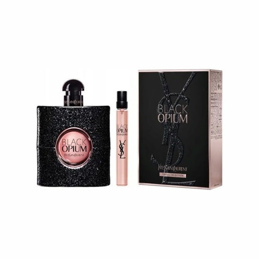 איב סאן לורן סט בלאק אופיום - Yves Saint Laurent Set Black Opium 90ml + 10ml E.D.P - בושם לאישה מקורי - בקבוק