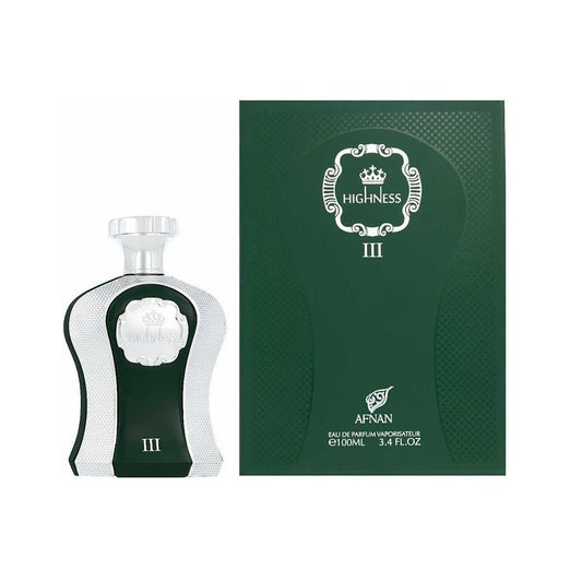 Afnan Highness III 100ml EDP - אפנאן היינס ירוק III - בושם לגבר מקורי - לובן מור
