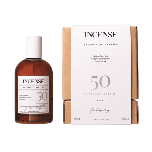 אינסנס 50 אמבר (גרסת פלטינום) אקסטרייט - Incense 50 Amber 100ml Extrait de Parfum - בושם יוניסקס מקורי - Unisex - לובן מור